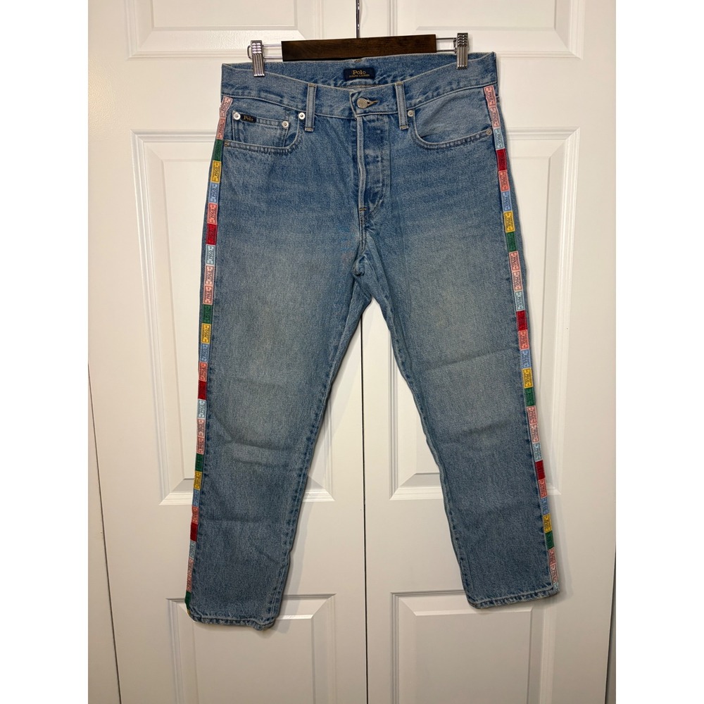Vtg Polo Ralph Lauren Y2K Multicolor Logo Tape Jeans – 32x27 The Avery Boyfriend
